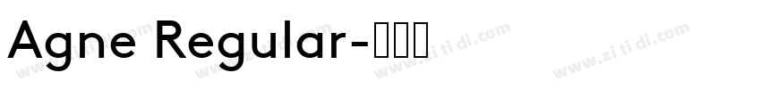 Agne Regular字体转换
